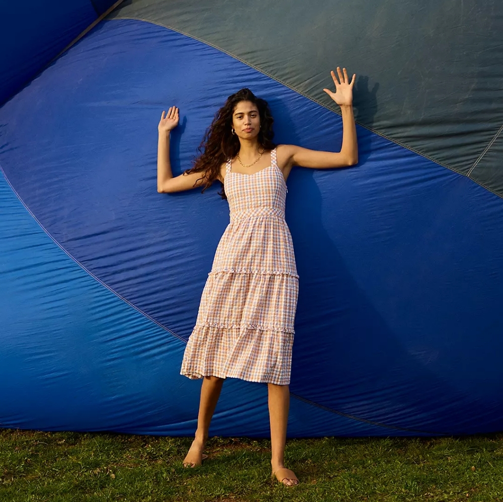 NWT Ruffle Gingham Madewell Dress